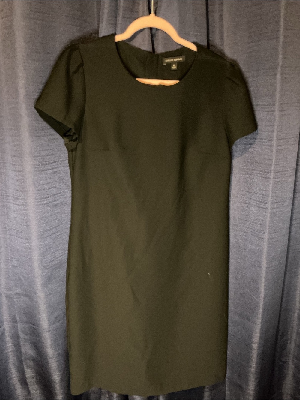 Banana Republic Black Short-Sleeve Shift Dress